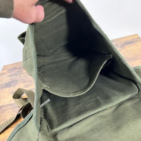 Military Map Case Canvas Bag Structured Back Pockets OD Green - Picture 11 of 12